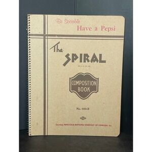 Vintage Pepsi Composition Book No 880-B Spiral Notebook Oshkosh WI Unused Rae